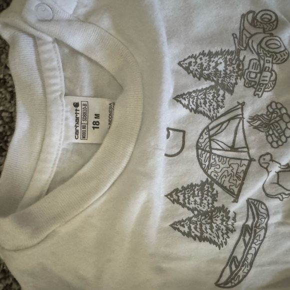 Carhartt White Long Sleeve Tee with Graphic Design - Picture 2 of 3